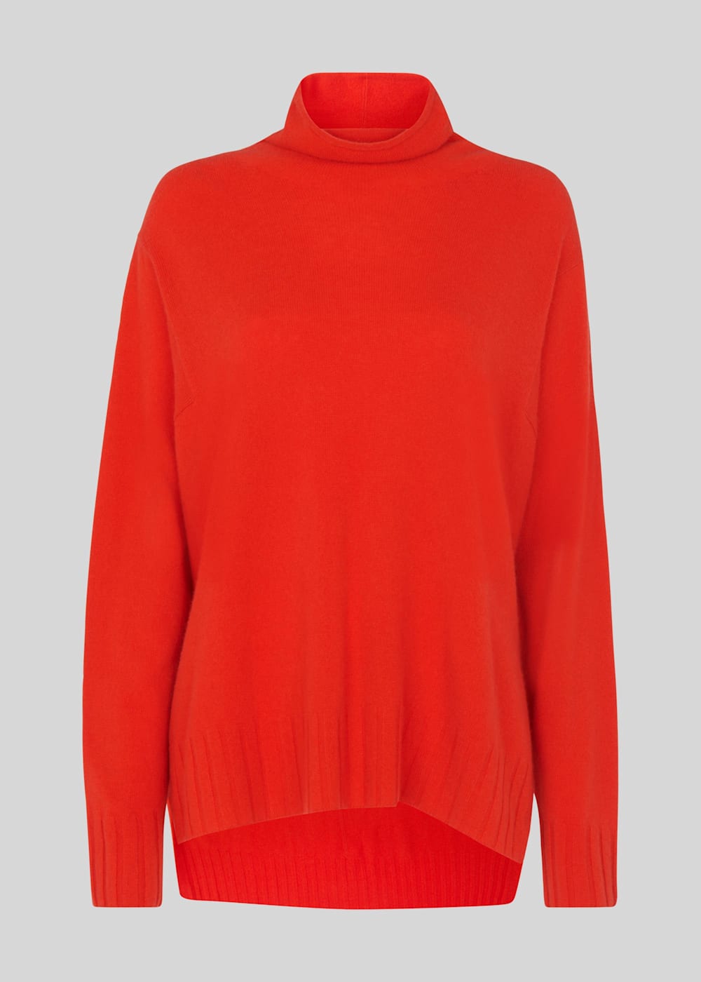 Red funnel neck sweater sales
