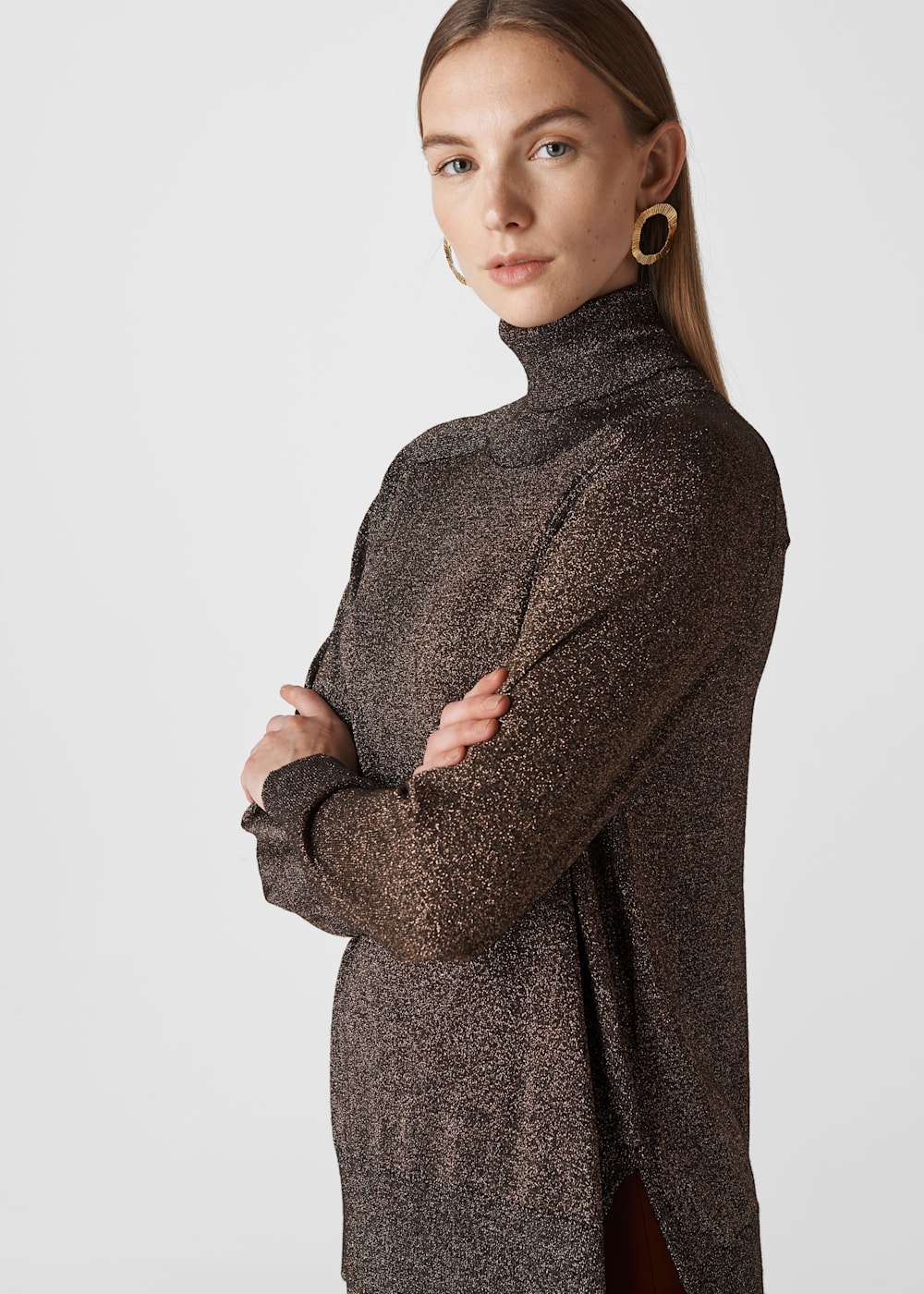Silver polo neck hotsell