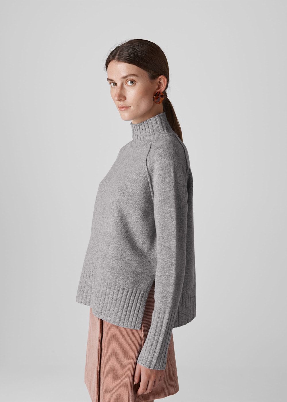 Whistles funnel neck wool knit hot sale