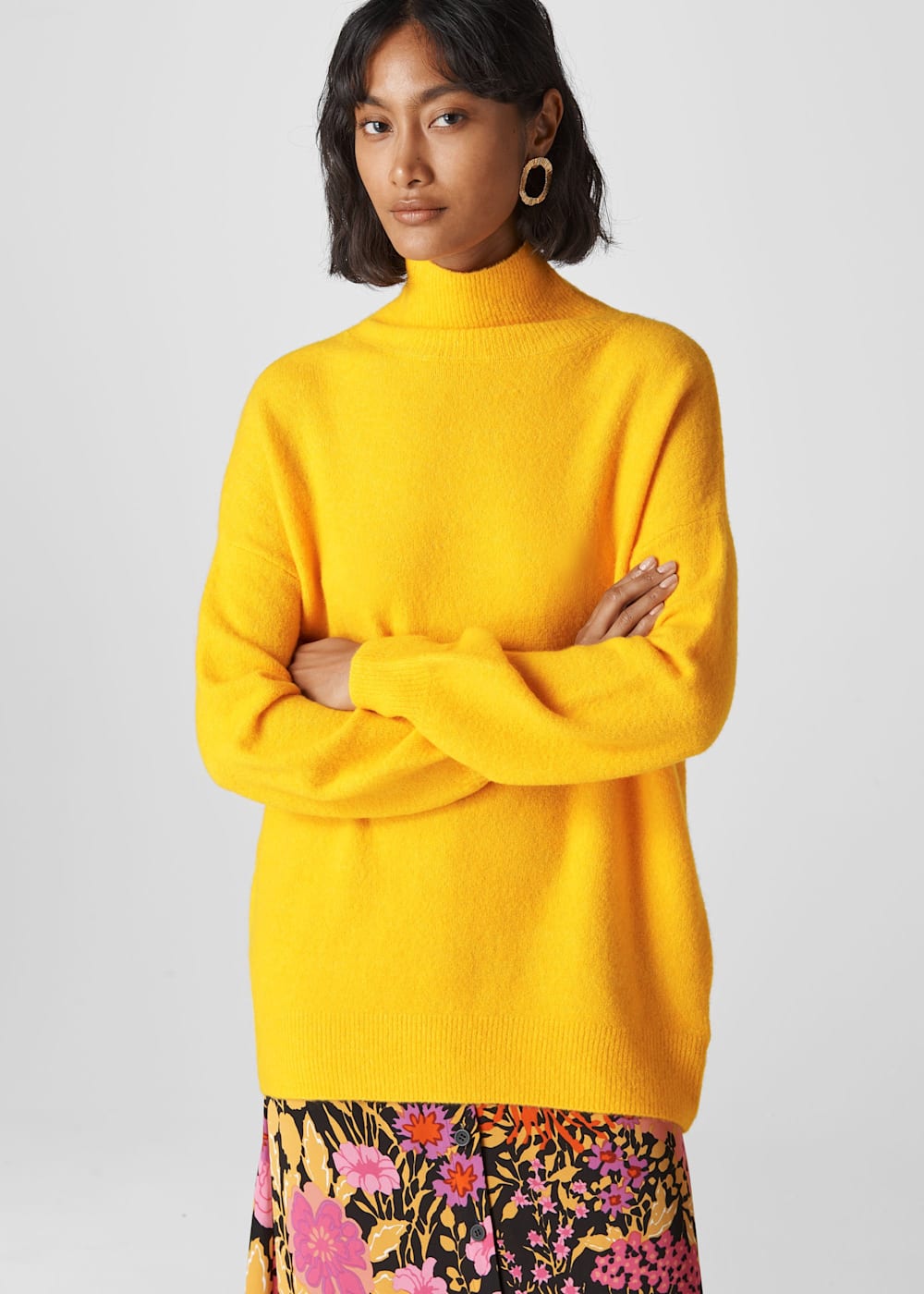 Whistles oversized funnel neck knit shop