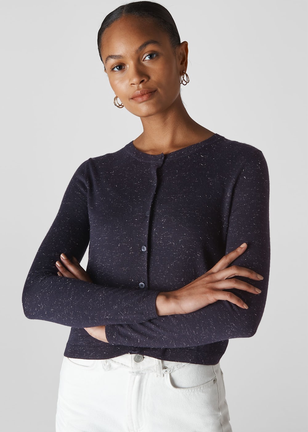 Navy Annie Sparkle Cardigan