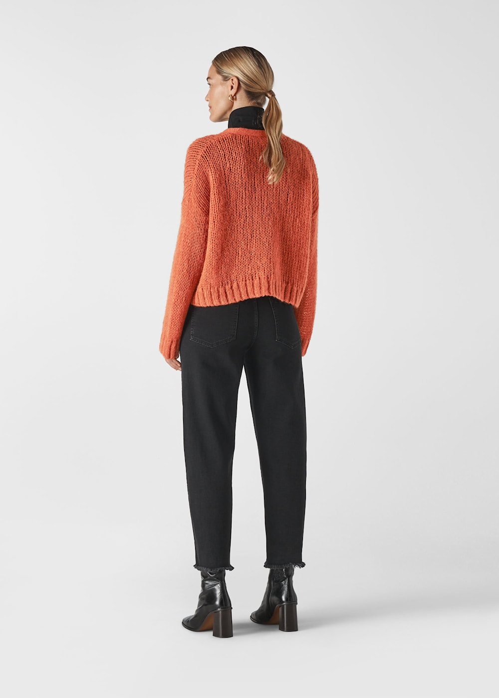 Red oversized cardigan sale