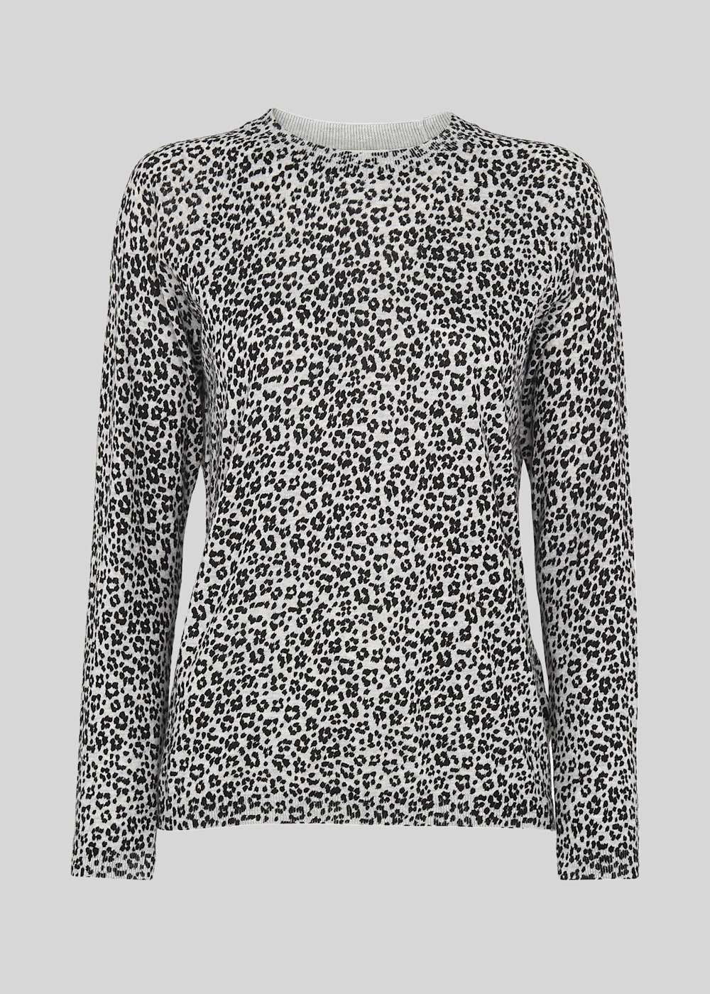 Black Multi Ikat Animal Print Knit WHISTLES Whistles UK