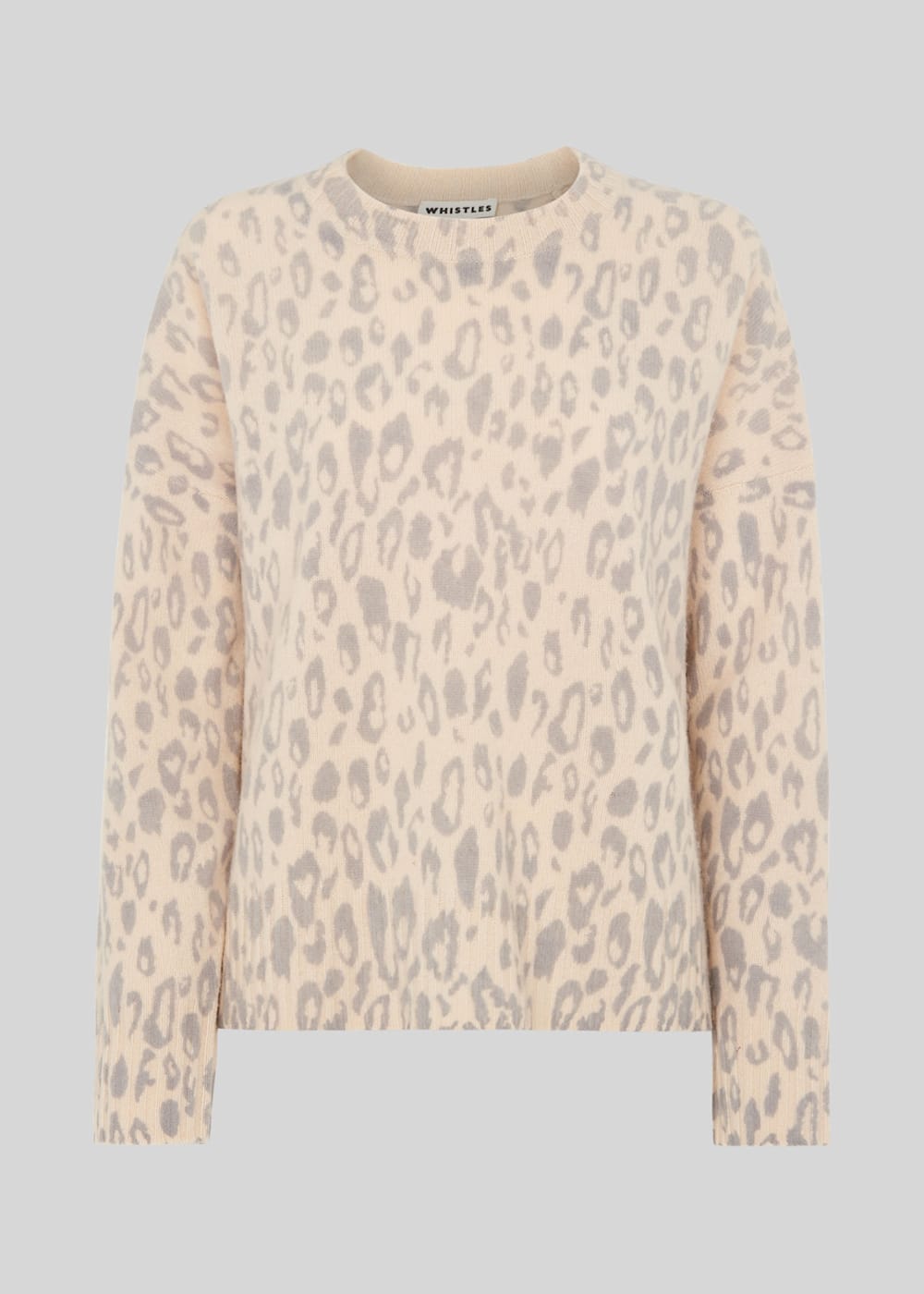 Cream Multi Animal Print Merino Knit WHISTLES Whistles UK