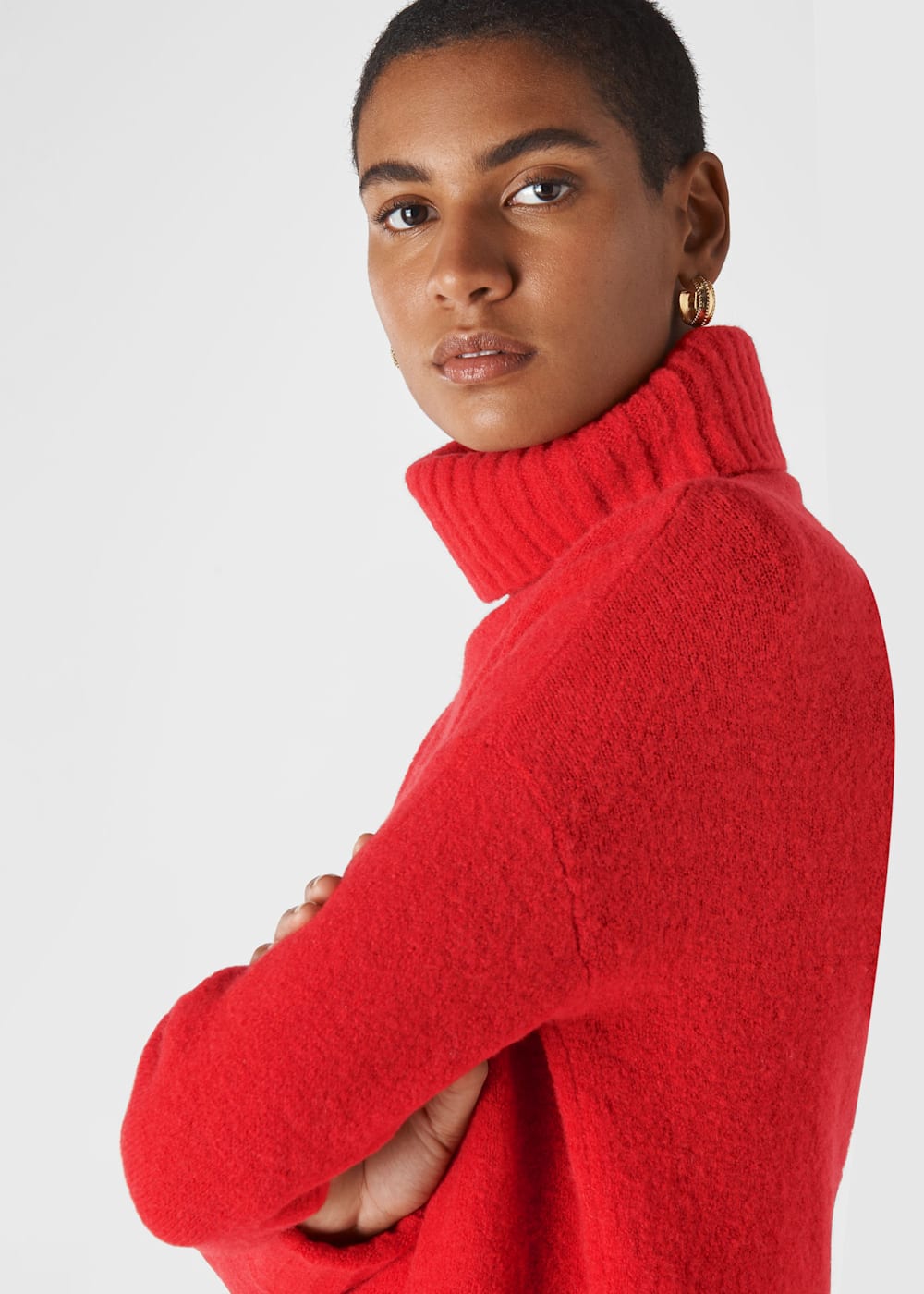 Red roll neck hotsell