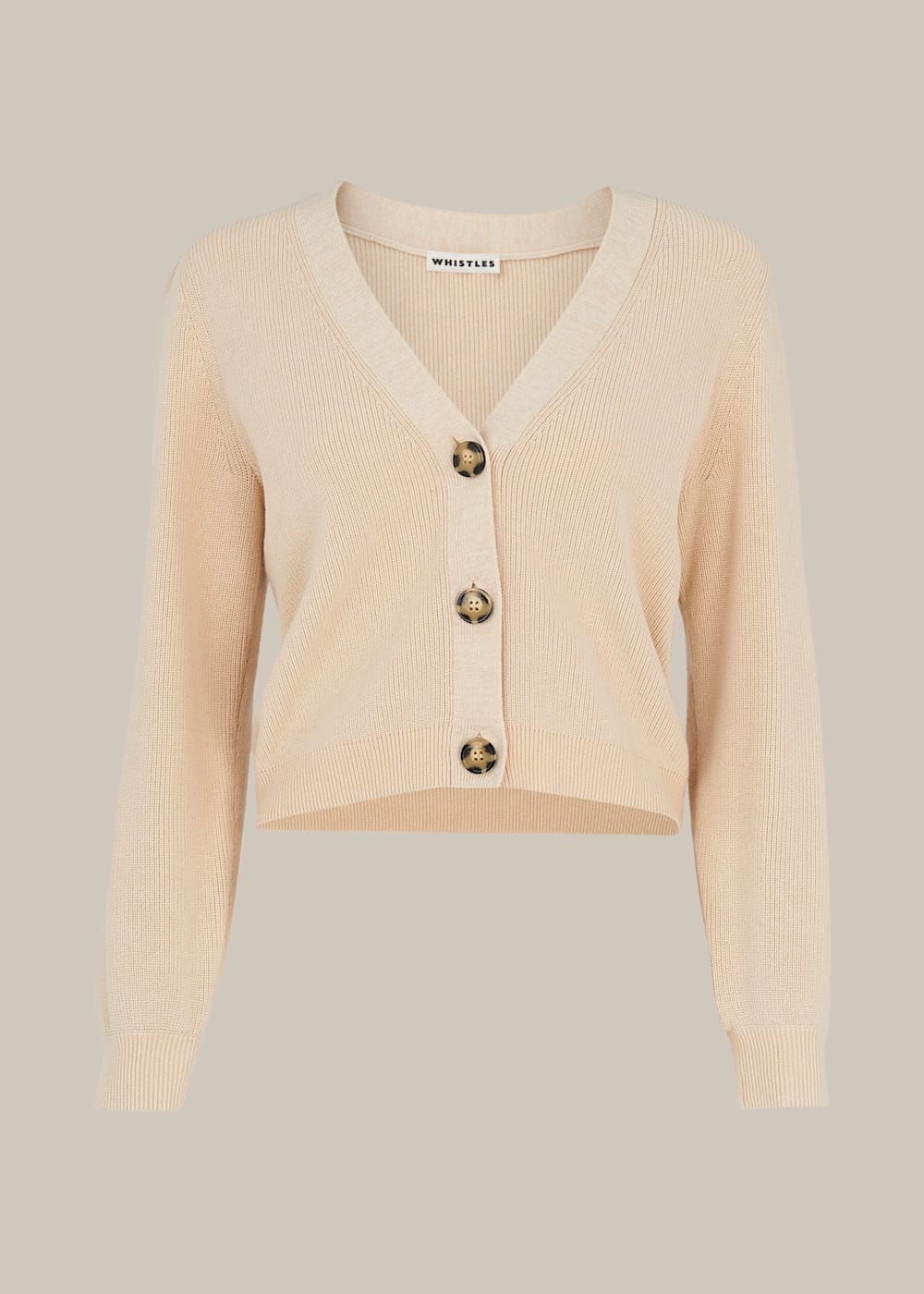 Women's Nude Puff Sleeve Cardigan | Whistles US | Women's Nude Puff Sleeve Cardigan | Whistles US |