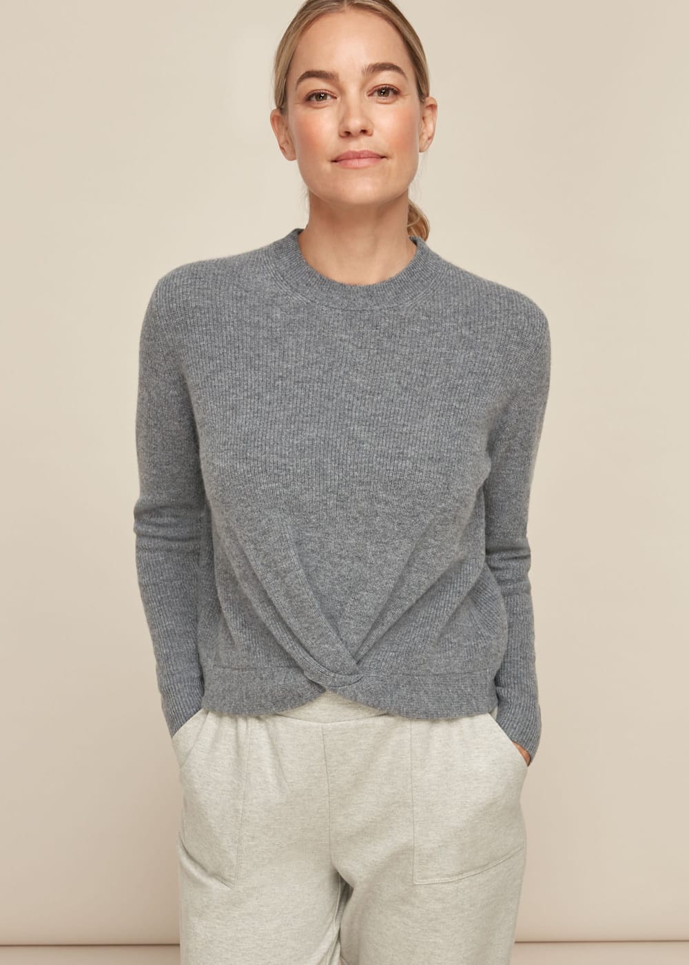 Grey twist front jumper cheap