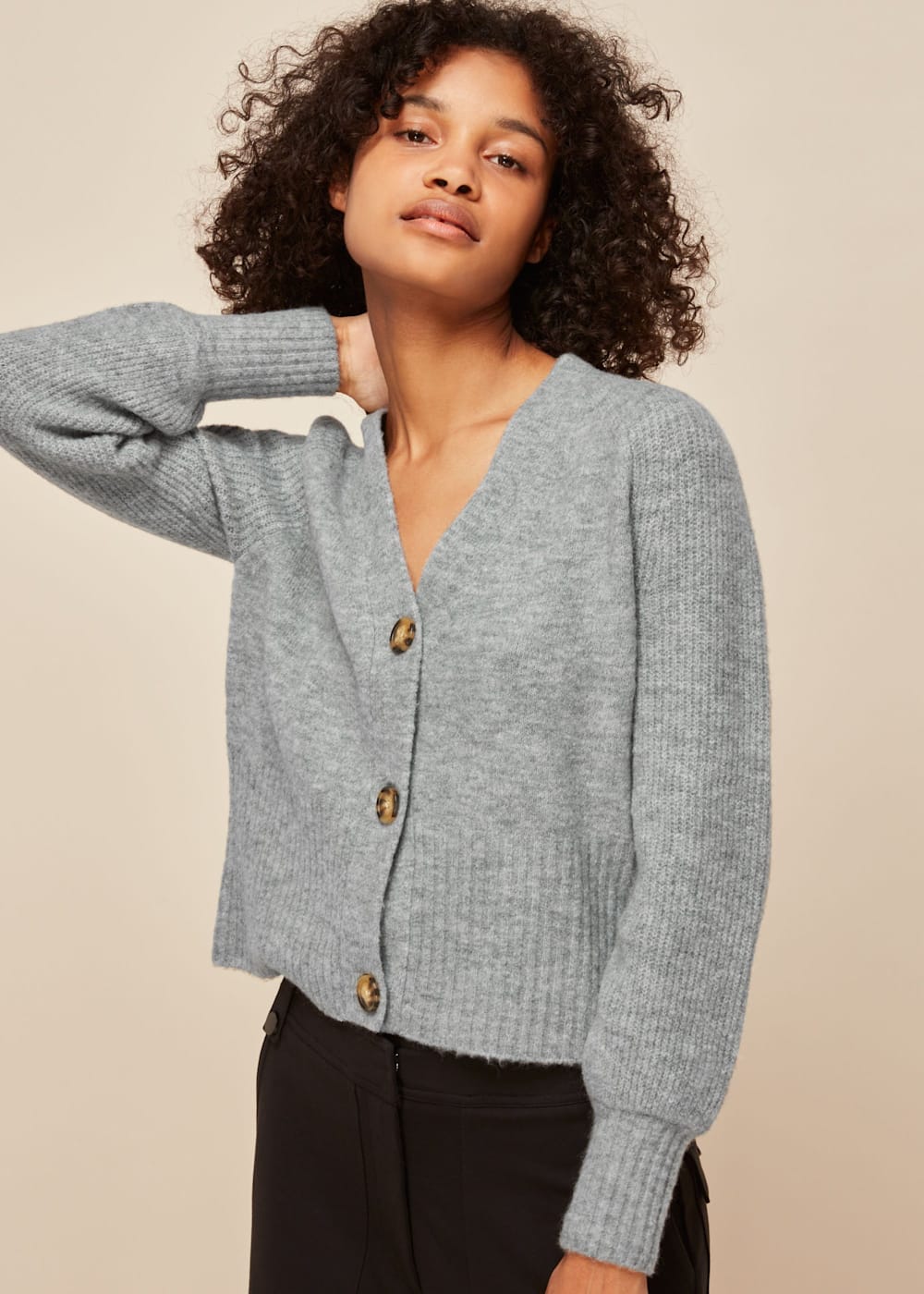 Women's Grey Full Sleeve Knitted Cardigan | Whistles US | Women's Grey Full Sleeve Knitted Cardigan | Whistles US |