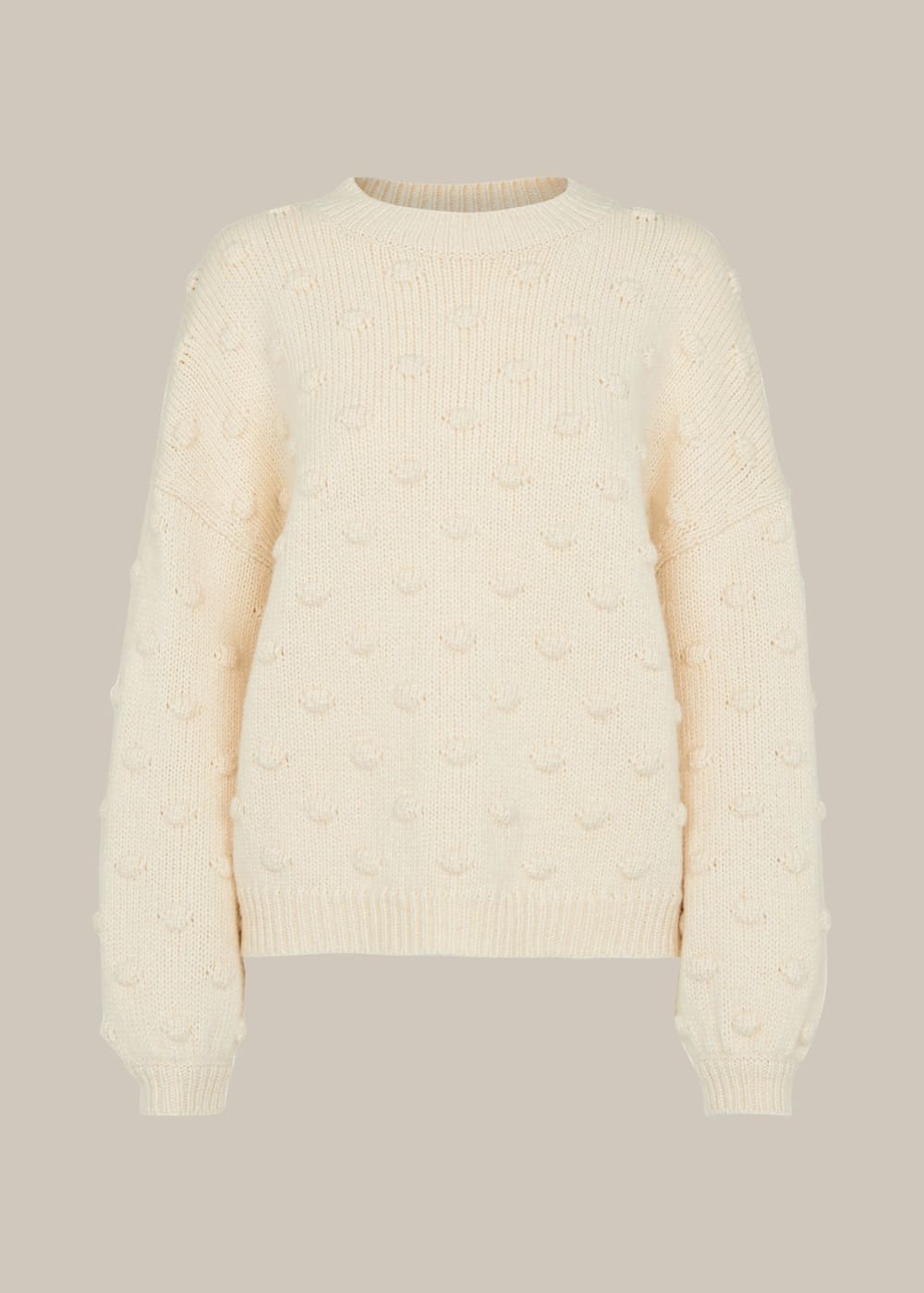 White bobble jumper best sale