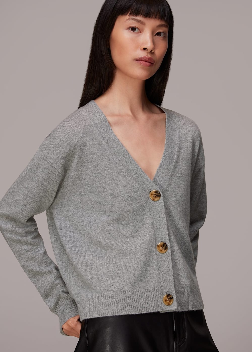 Grey Cashmere Cardigan | WHISTLES | Whistles US | Grey Cashmere Cardigan | WHISTLES | Whistles US |