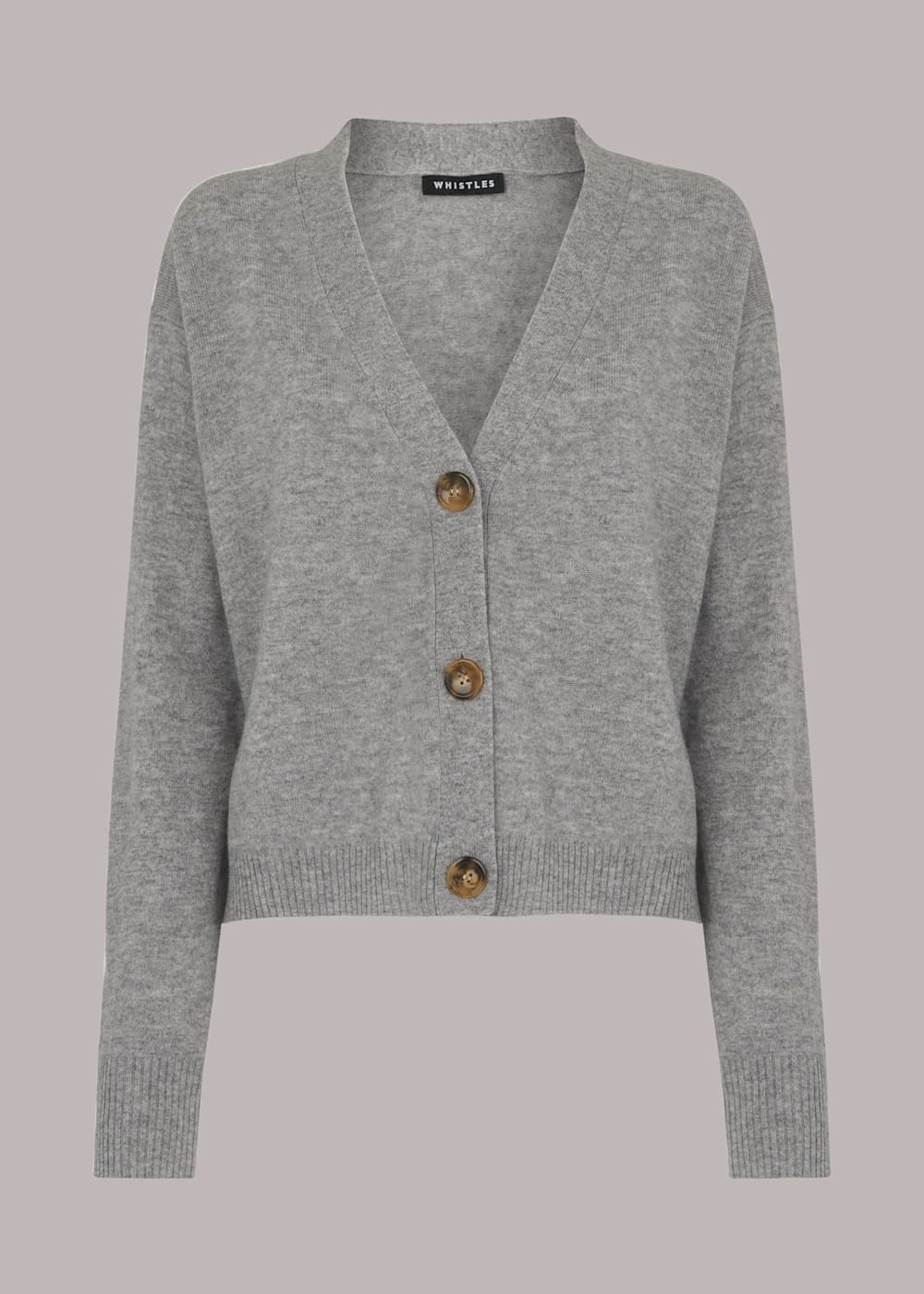 Grey Cashmere Cardigan | WHISTLES | Whistles US |