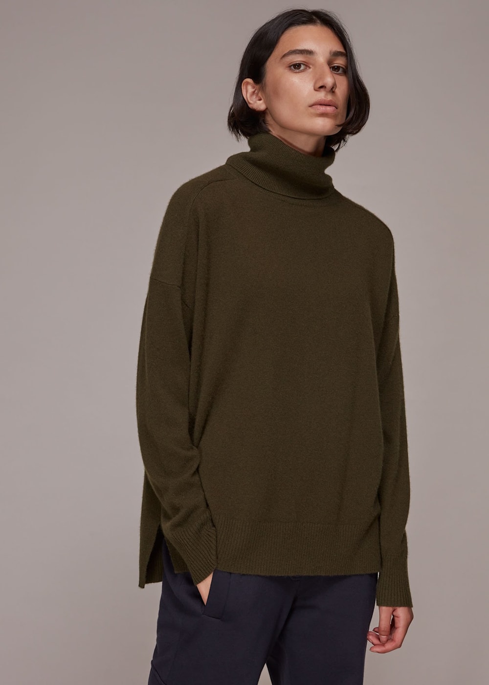 Khaki cashmere jumper deals