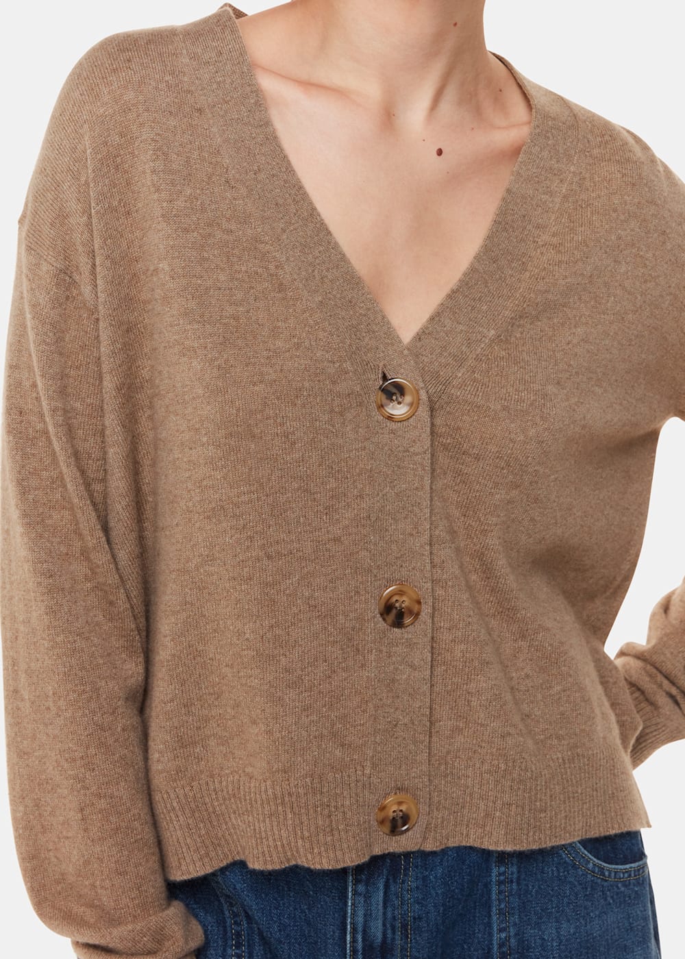 Oatmeal Cashmere Cardigan | WHISTLES | Whistles US | Oatmeal Cashmere Cardigan | WHISTLES | Whistles US |