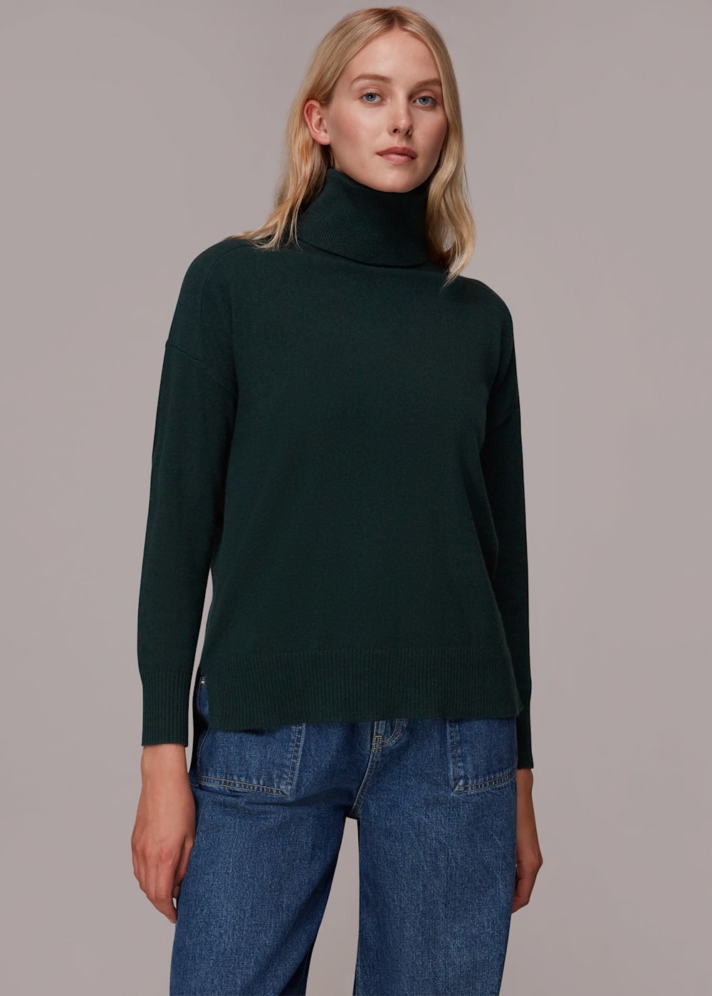 Whistles green cashmere jumper shop