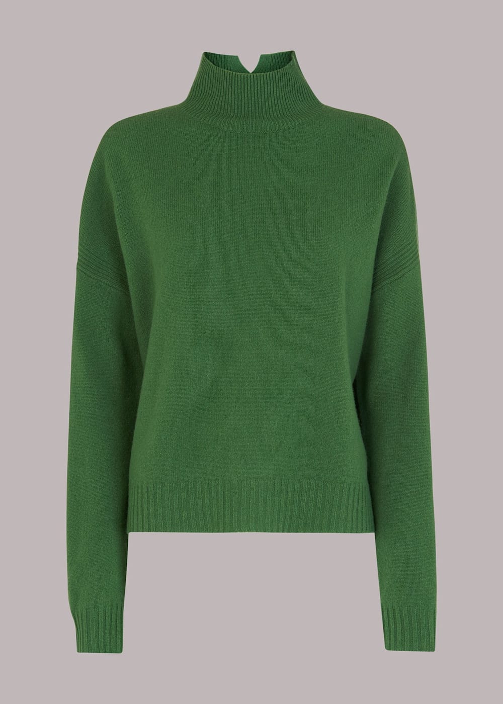Green funnel neck jumper hot sale