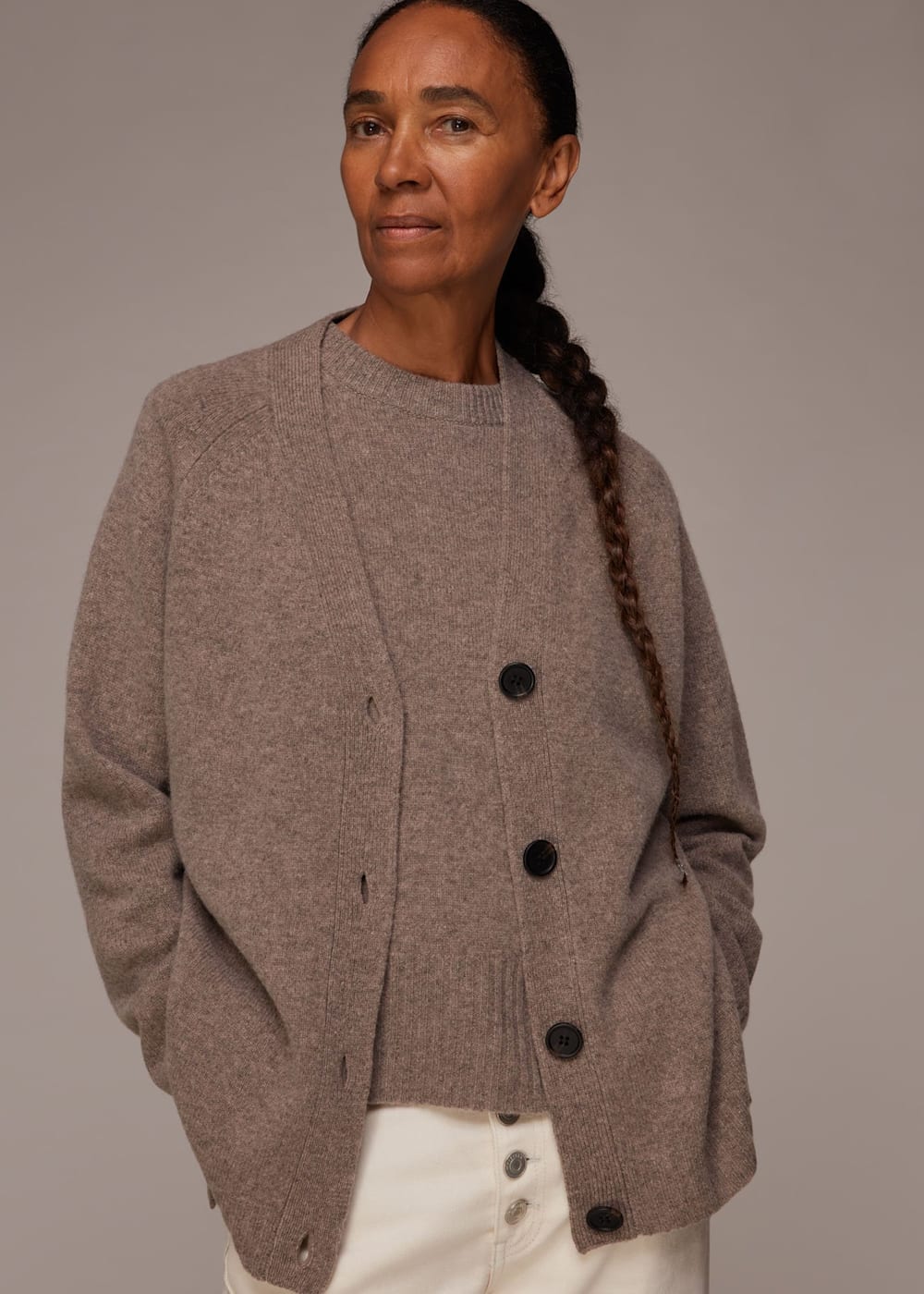 Oatmeal cardigan womens sales
