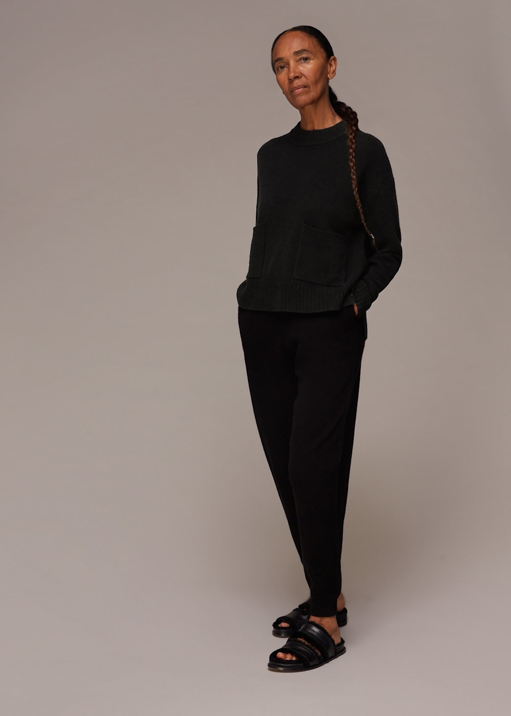 Black jumper with pockets online