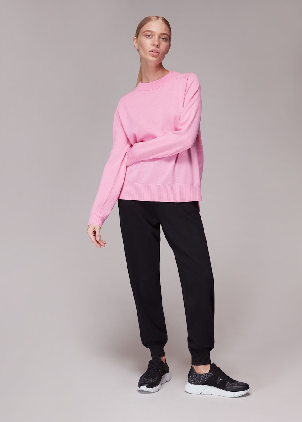 Bright pink cashmere jumper sale