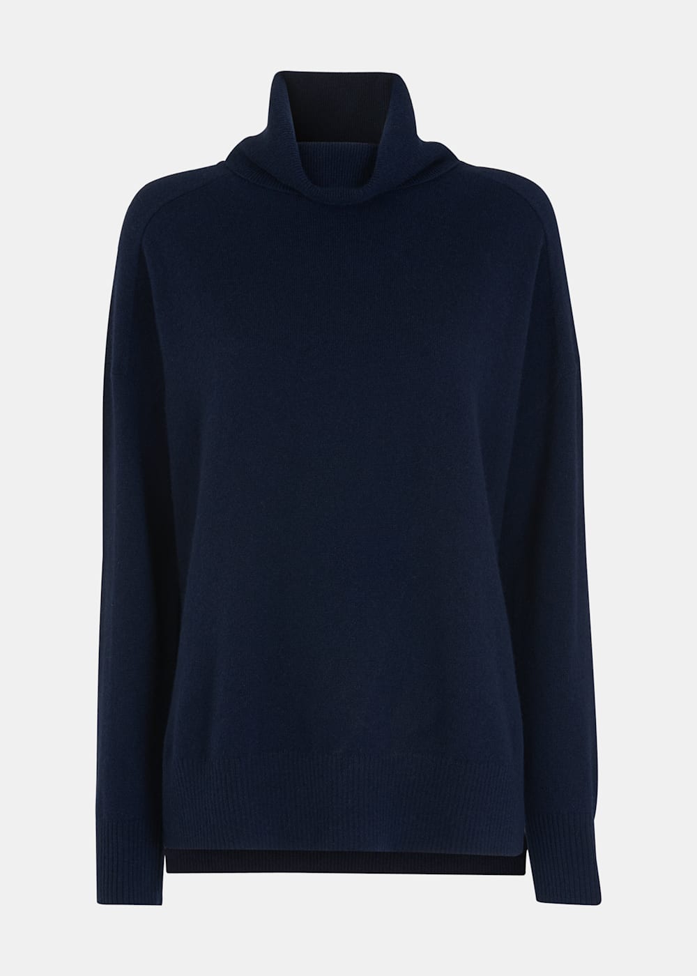 Whistles Cashmere Roll Neck Navy Whistles Cashmere Roll Neck Navy