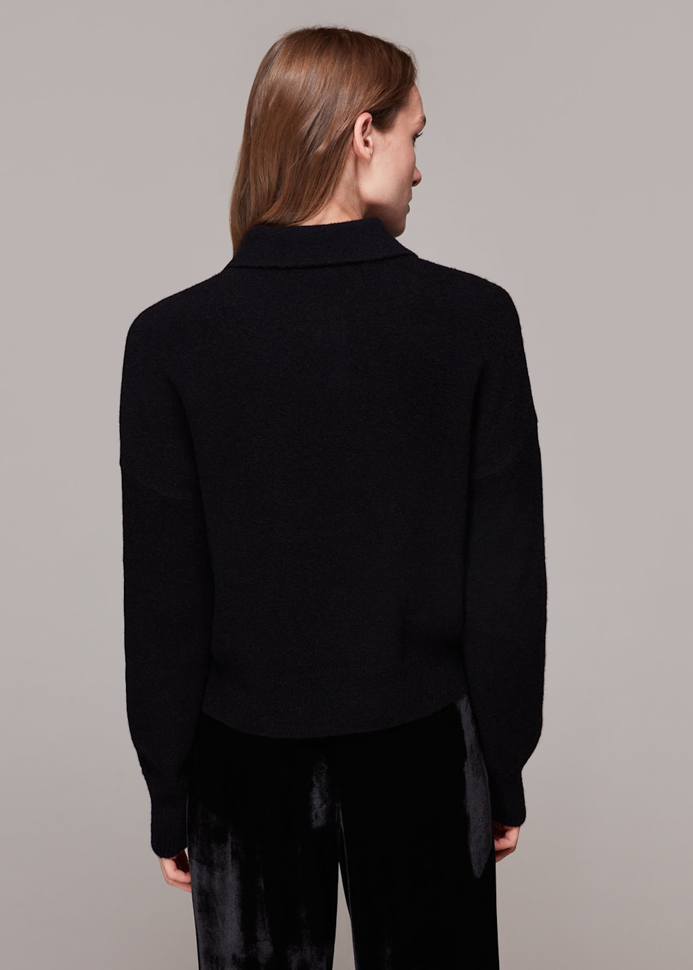 Black collared sweater hot sale