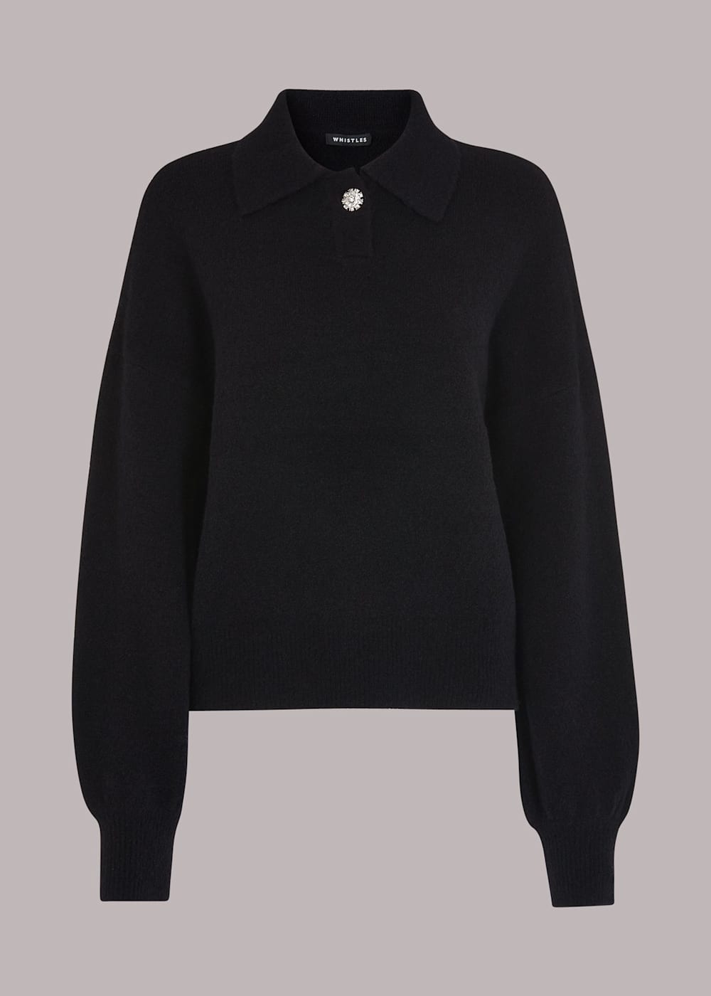 Black collared sweater best sale
