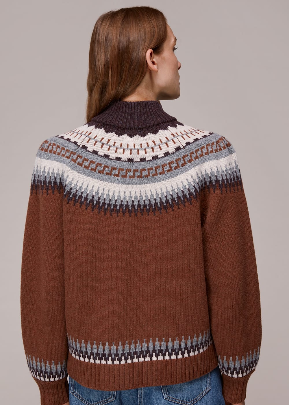 Fair isle zip sweater hotsell