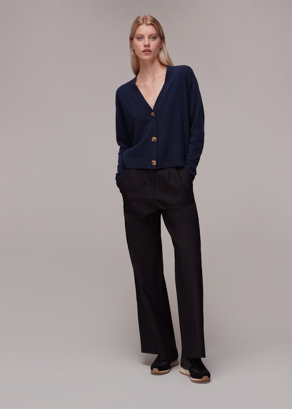 Navy cashmere shrug hotsell