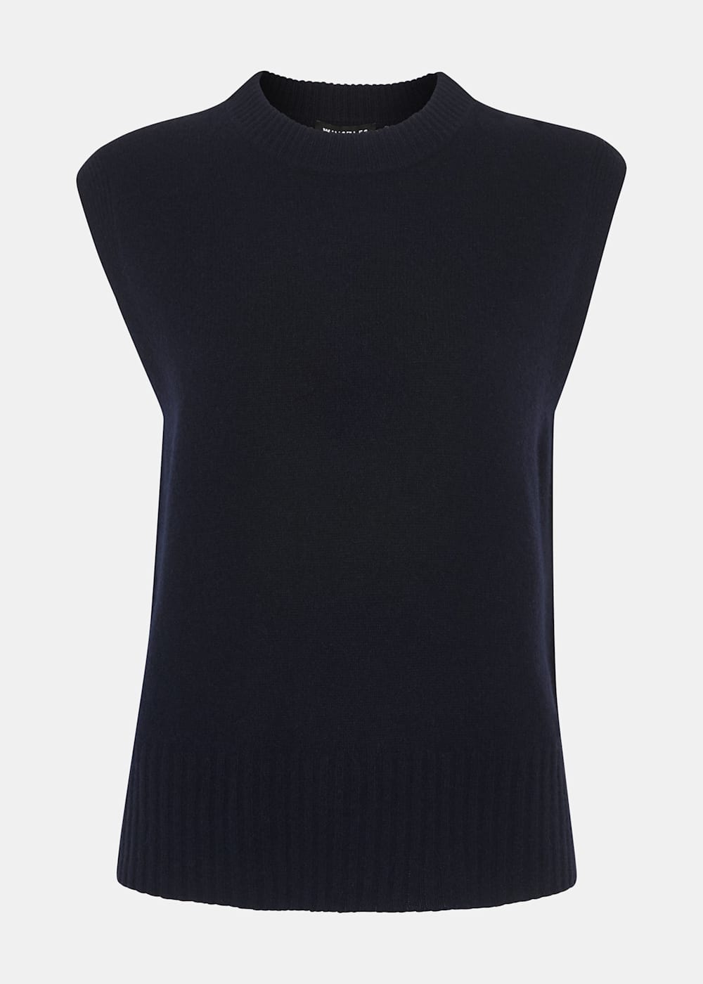 Navy sleeveless sweater hot sale