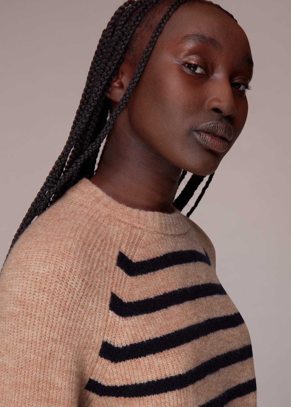 Navy ribbed jumper deals