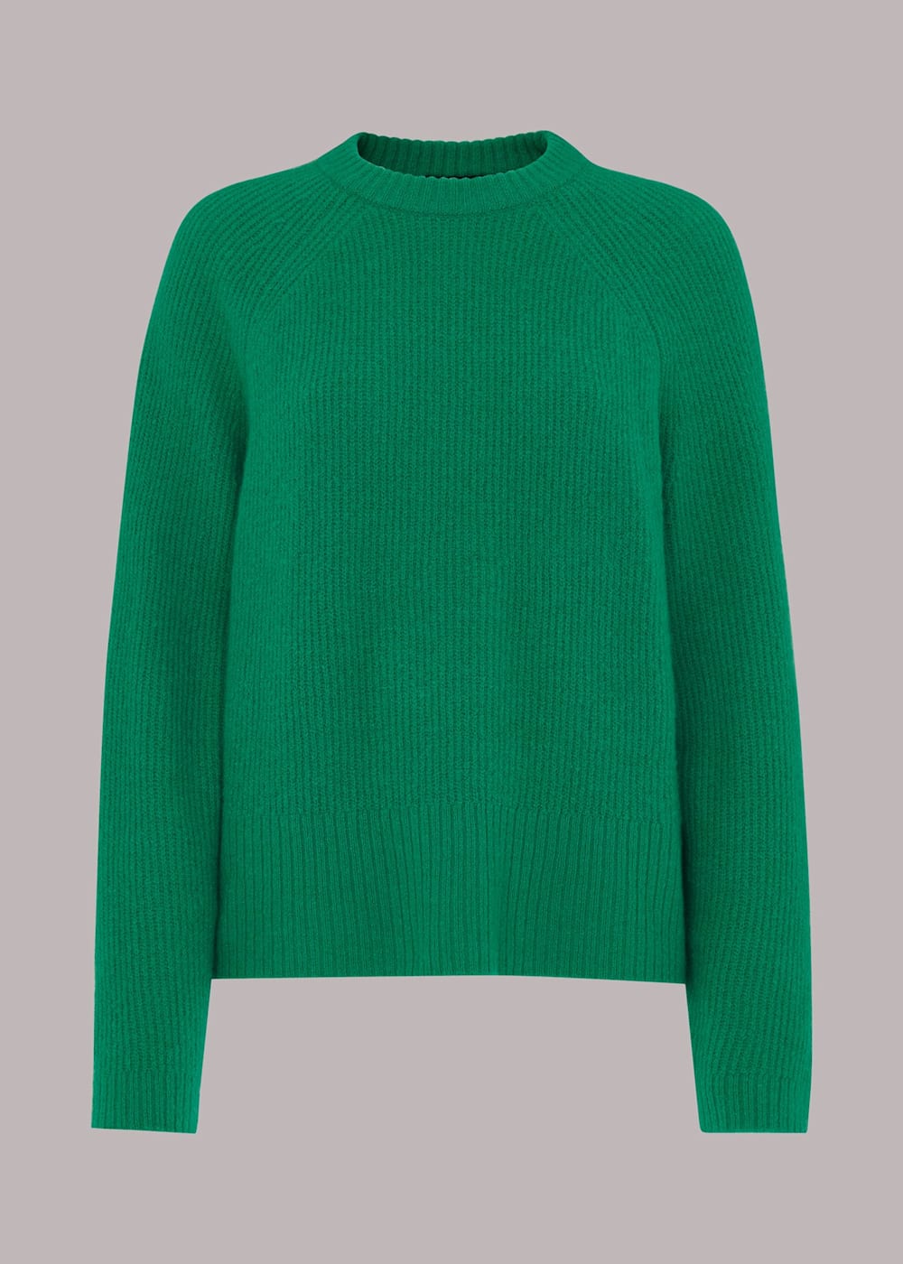 Green Frankie Ribbed Jumper WHISTLES Whistles UK
