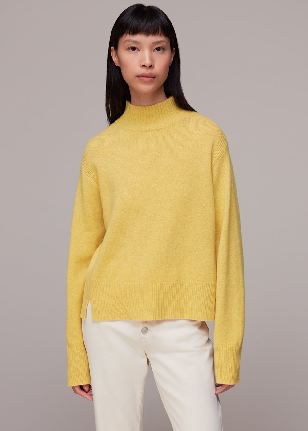 Whistles funnel neck wool knit clearance