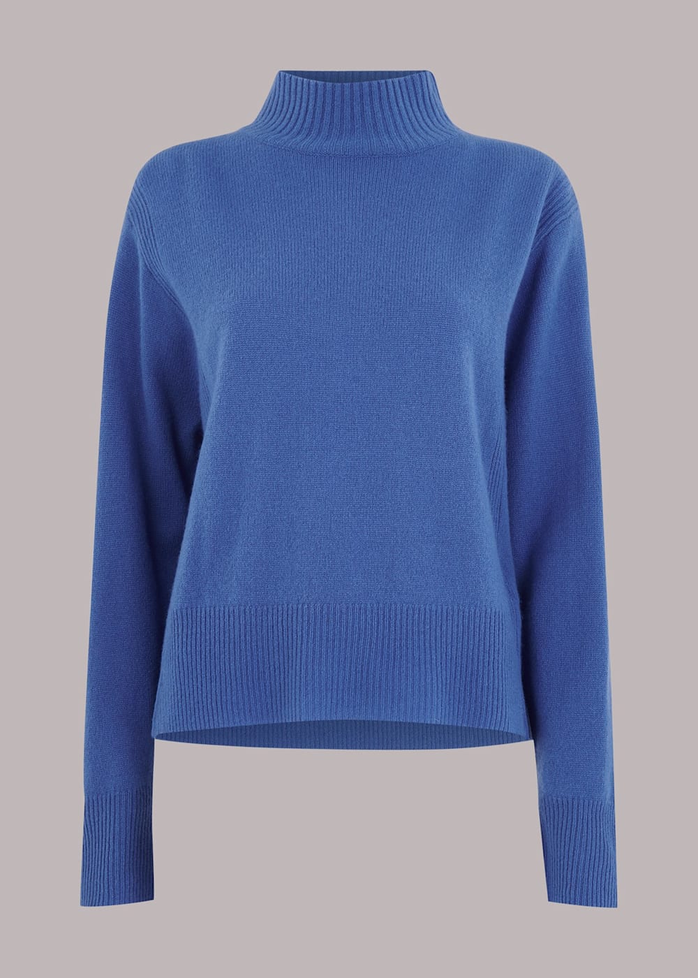 Blue Ferne Wool Funnel Neck Jumper WHISTLES Whistles UK