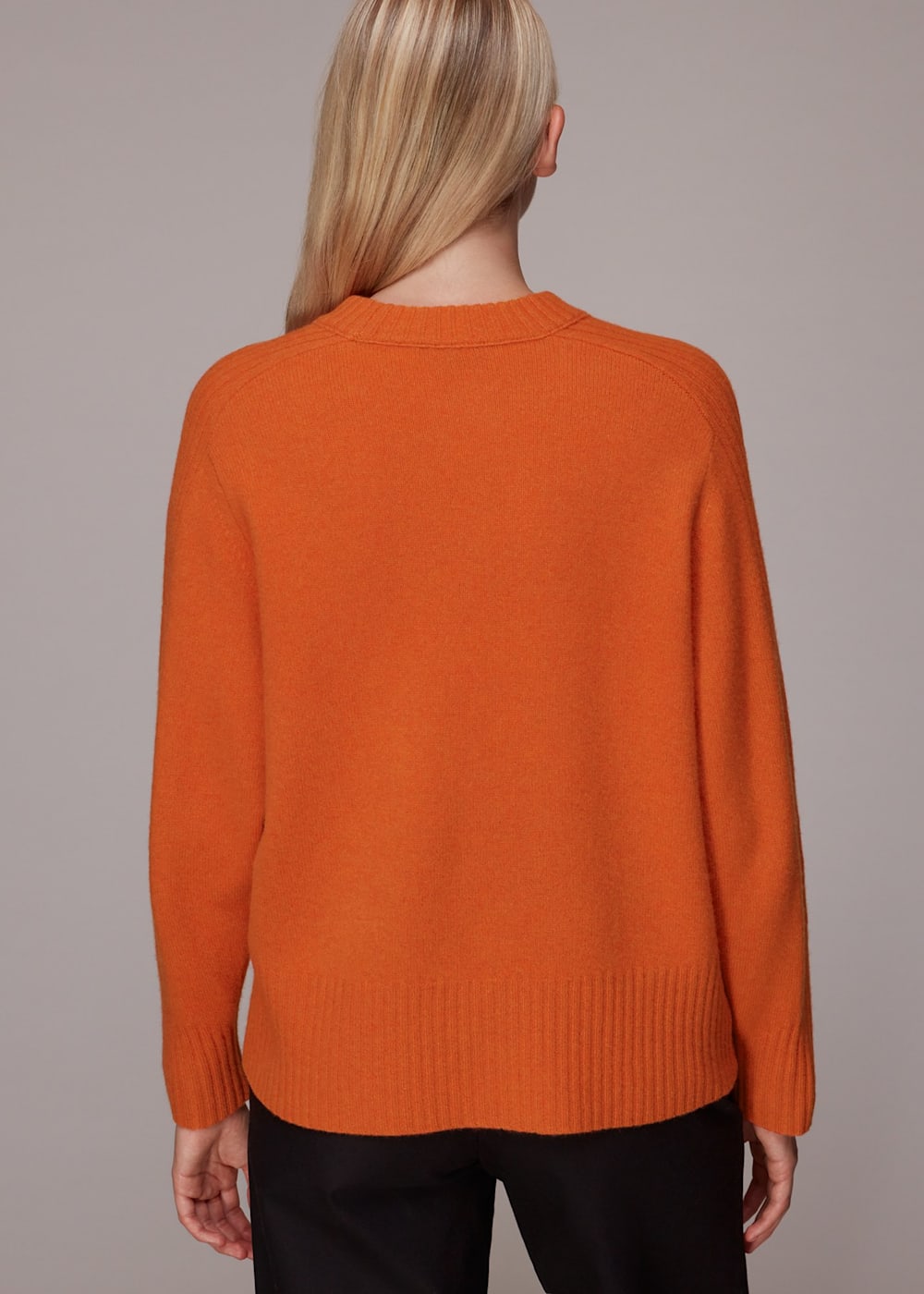 Orange wool sweater sales