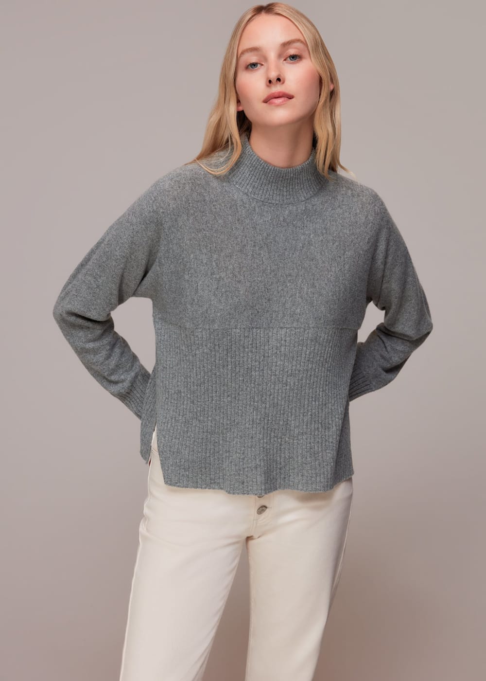 Ribbed cashmere sweater hotsell