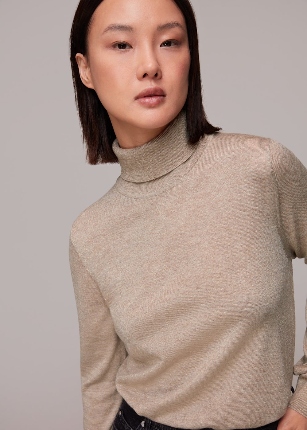 Sparkle polo neck shop