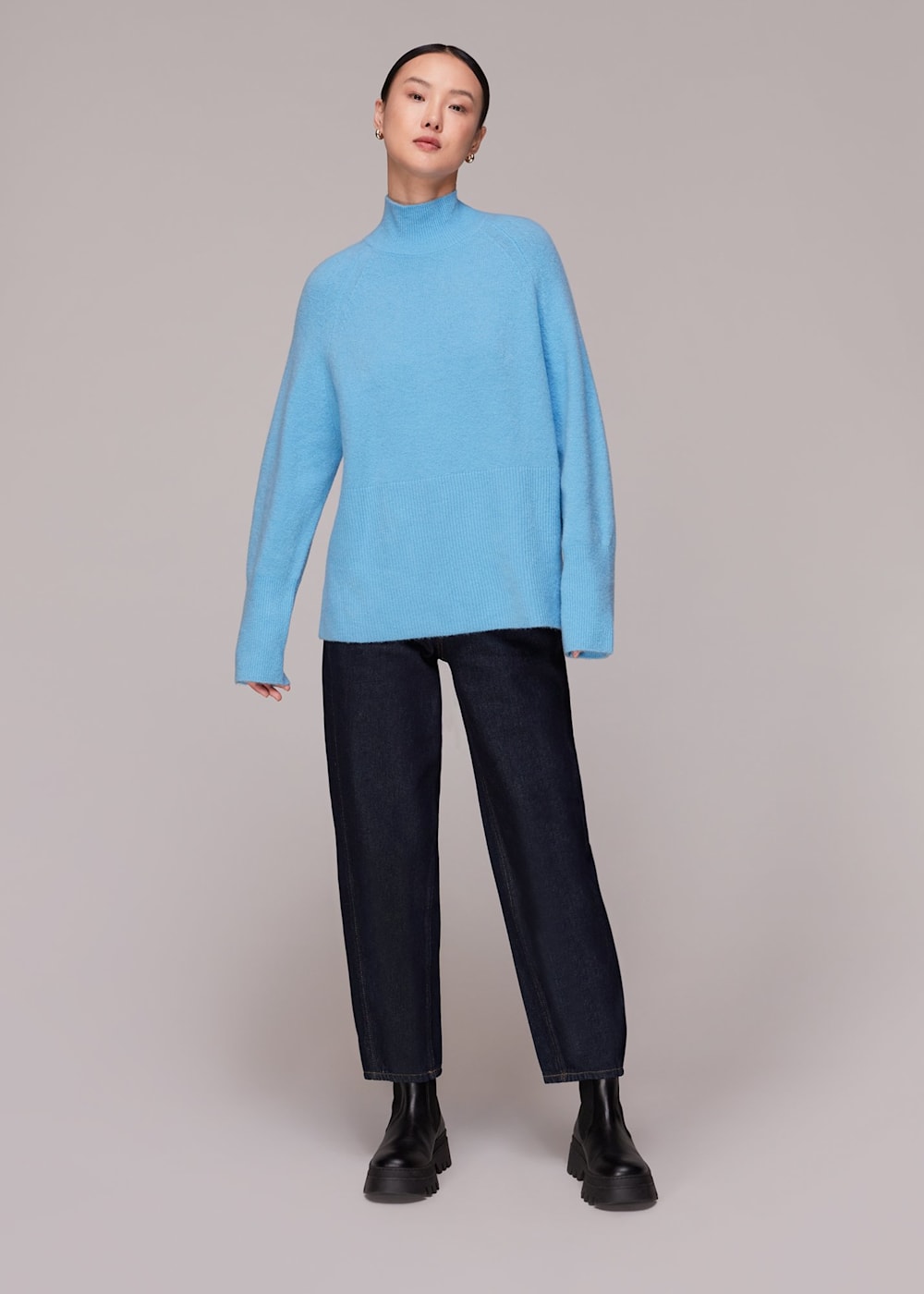 Whistles oversized funnel neck knit hot sale