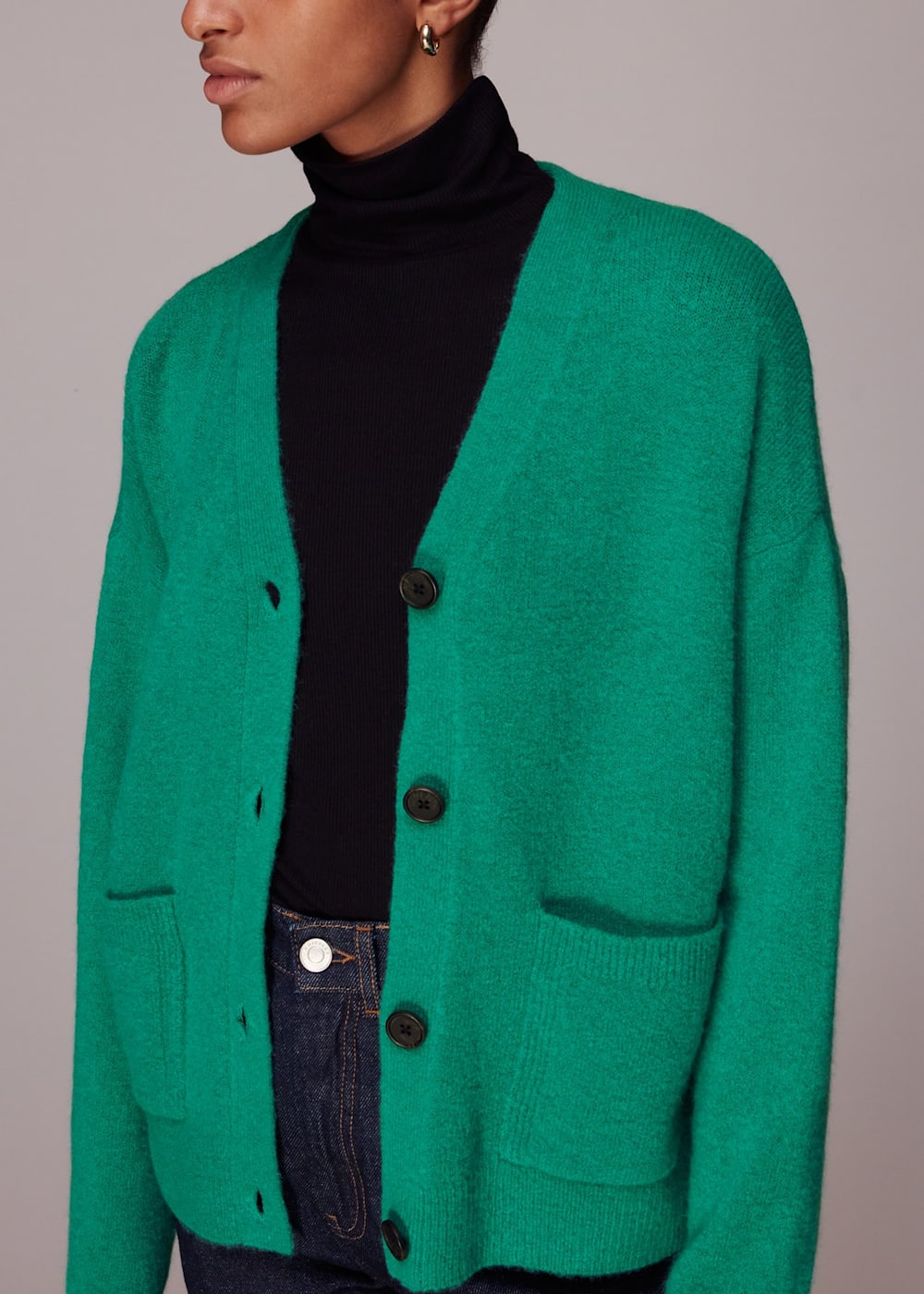 全商品オープニング価格！ Green Women's Stella | US Whistles | Cardigan Pocket ジャケット・アウター