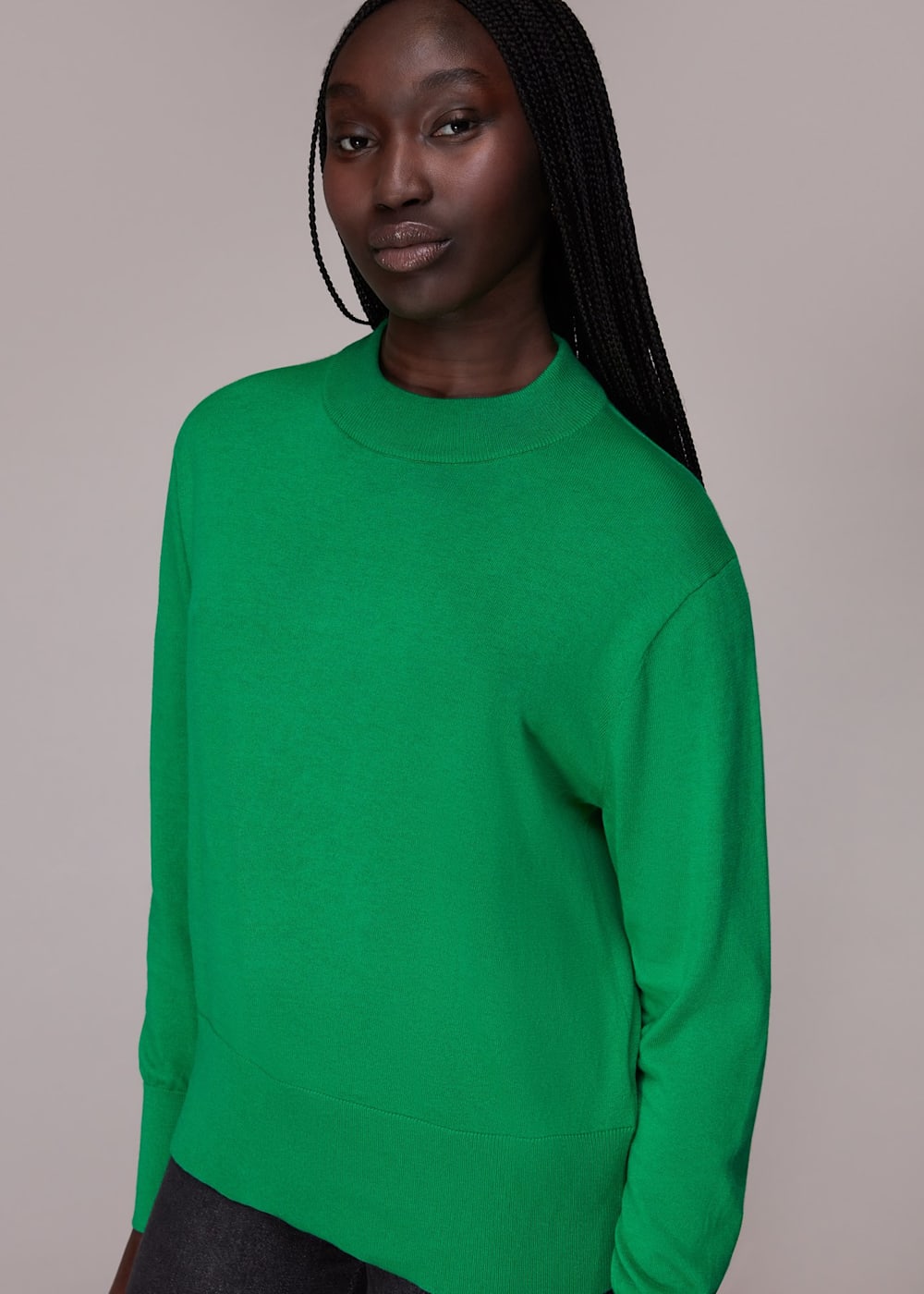 Green high neck sweater hotsell