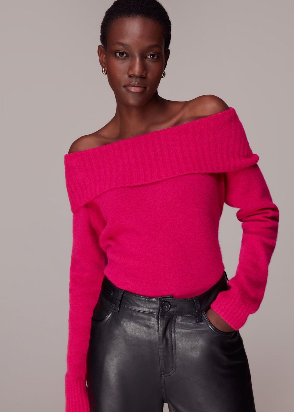 Pink Bardot Sweater WHISTLES Whistles ROW