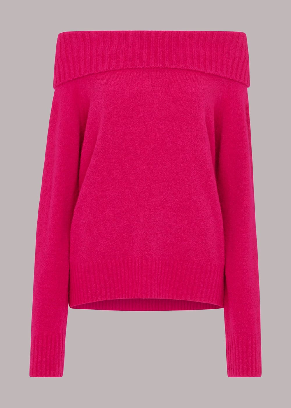 Off the shoulder pink sweater hotsell