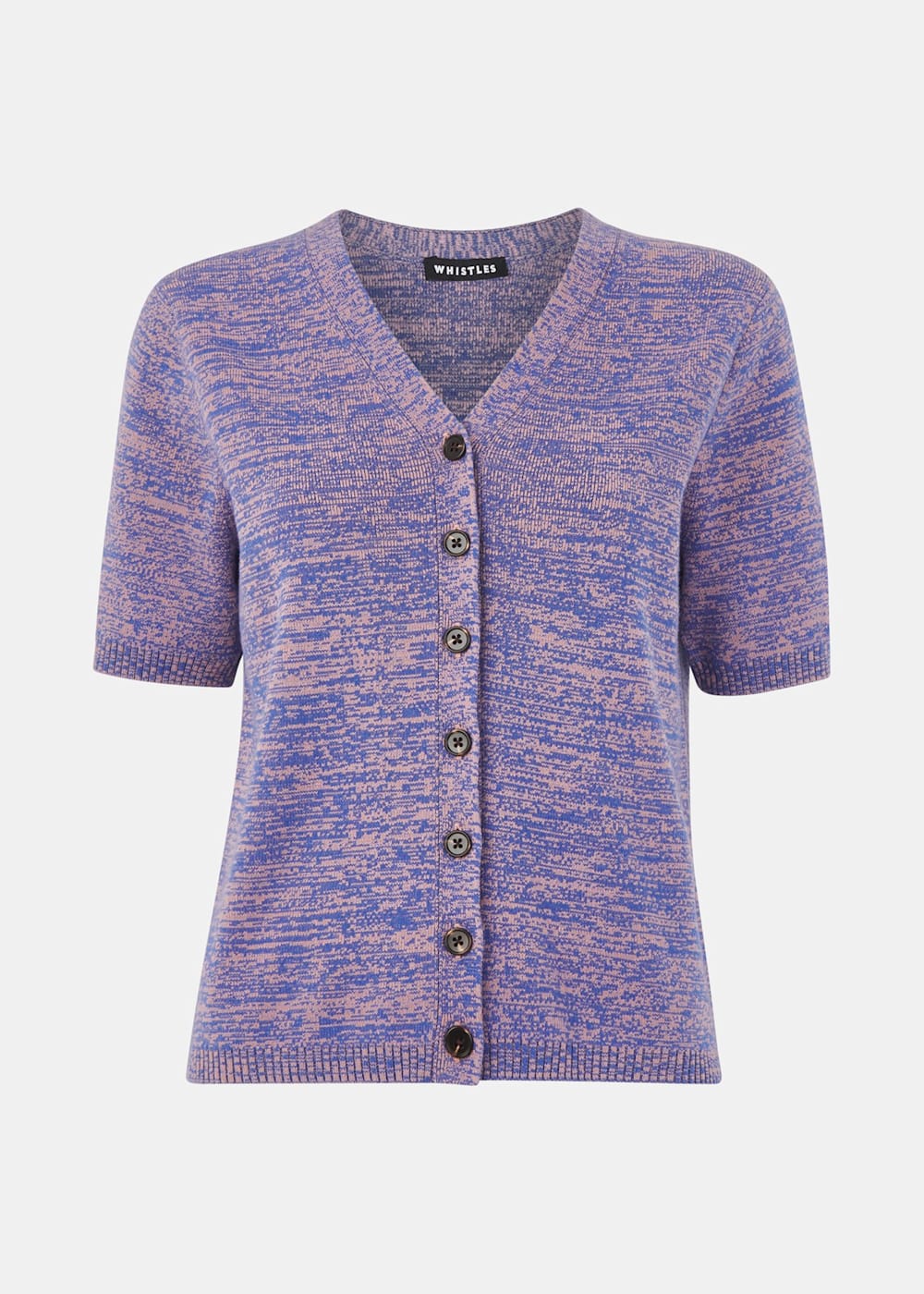 Women's Blue/Multi Short Sleeve Twist Cardigan | Whistles US | Women's Blue/Multi Short Sleeve Twist Cardigan | Whistles US |