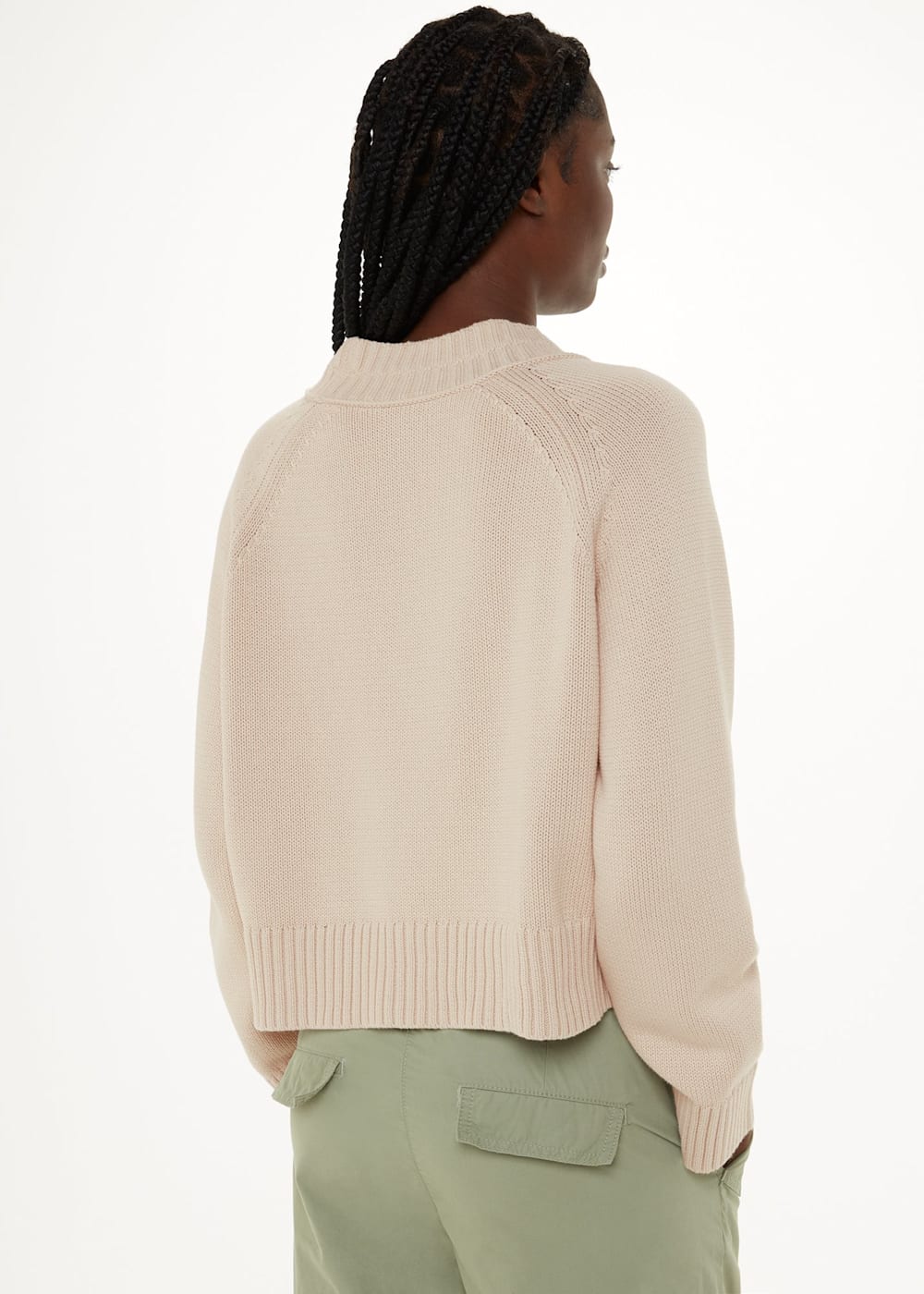 Ivory Ribbed Detail Cotton Cardigan | WHISTLES | Whistles US | Ivory Ribbed Detail Cotton Cardigan | WHISTLES | Whistles US |