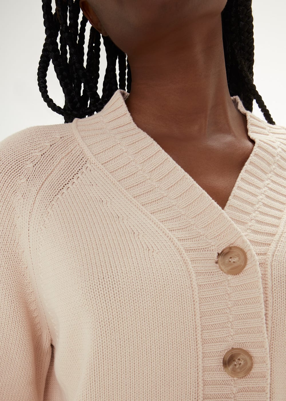 Ivory Ribbed Detail Cotton Cardigan | WHISTLES | Whistles US | Ivory Ribbed Detail Cotton Cardigan | WHISTLES | Whistles US |
