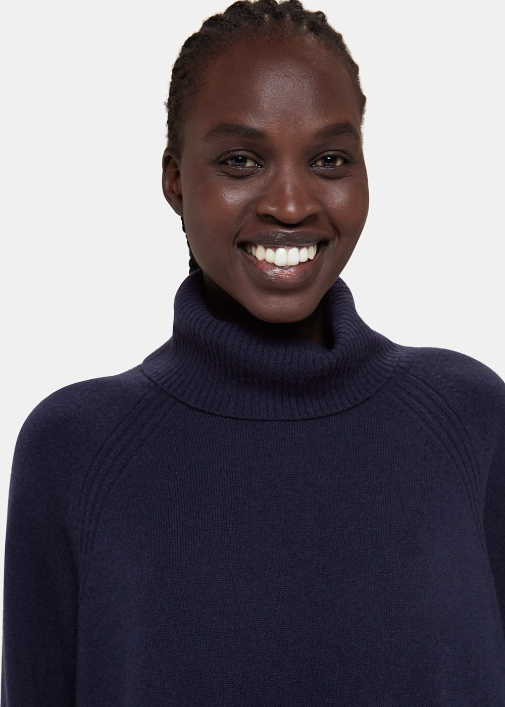 Women s Navy Cashmere Turtleneck Sweater Whistles US