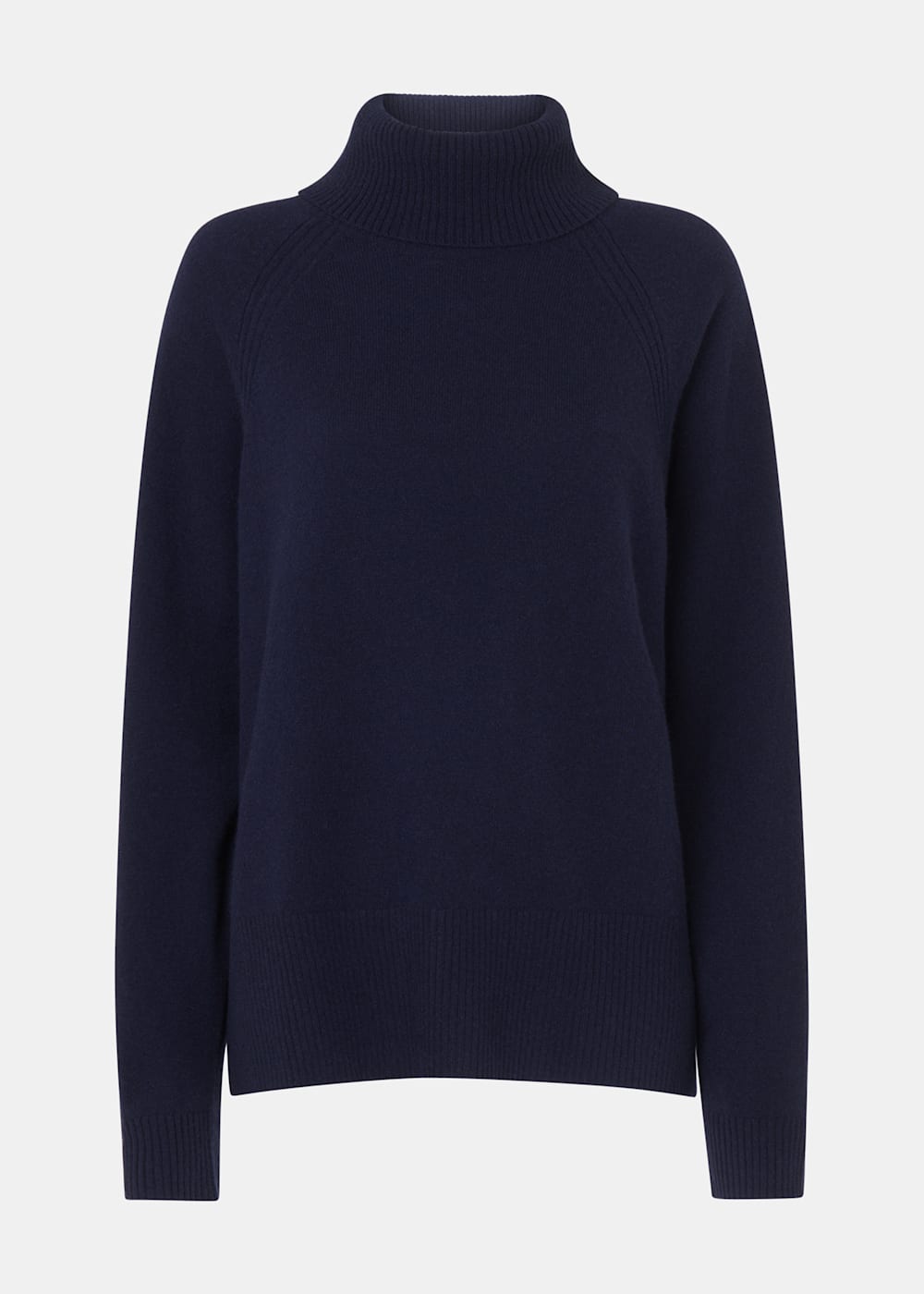 Women s Navy Cashmere Turtleneck Sweater Whistles US