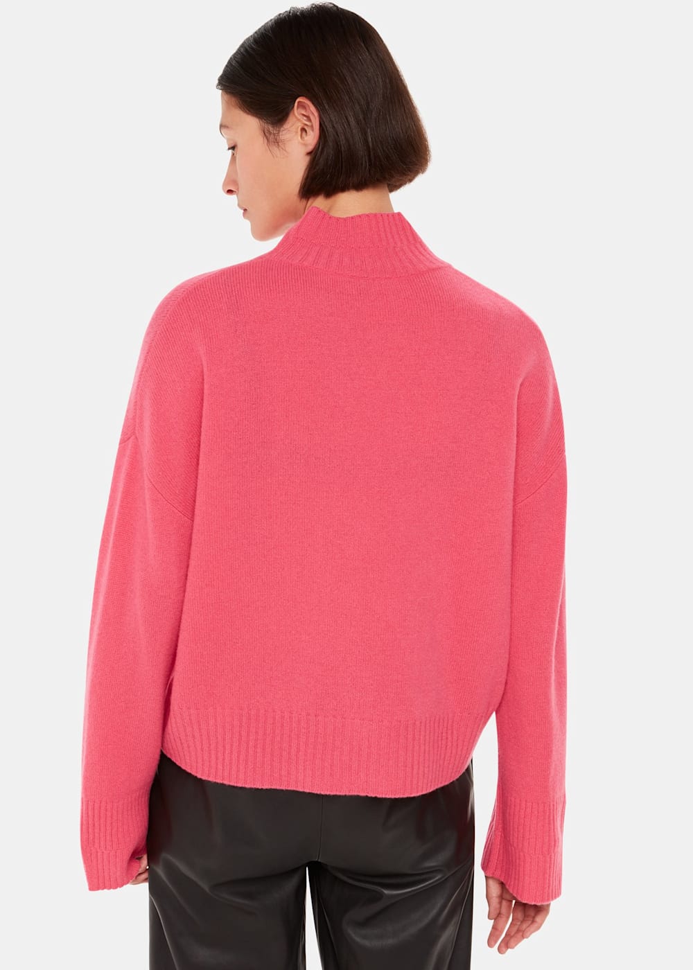 Pink funnel neck jumper hot sale