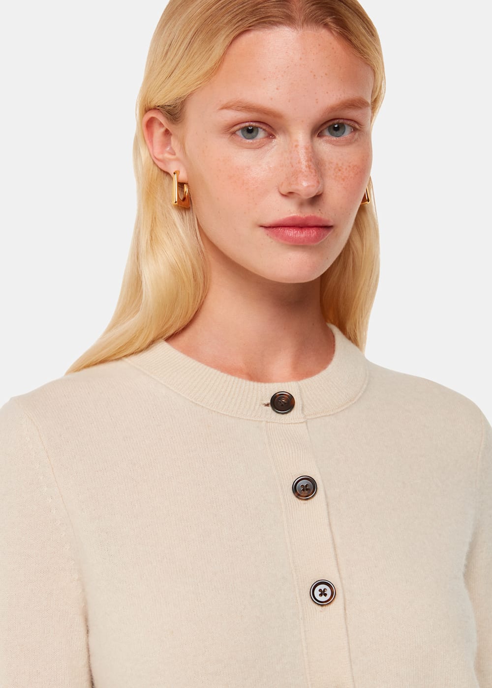 Cropped ivory cardigan sales