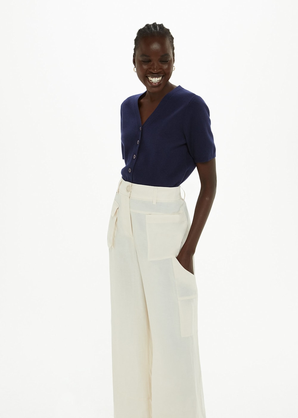 Navy short sleeve cardigan best sale