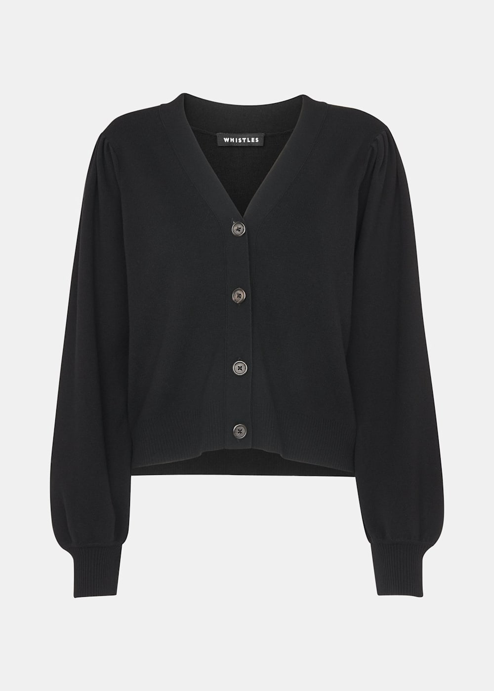 Black bubble sleeve sweater cheap