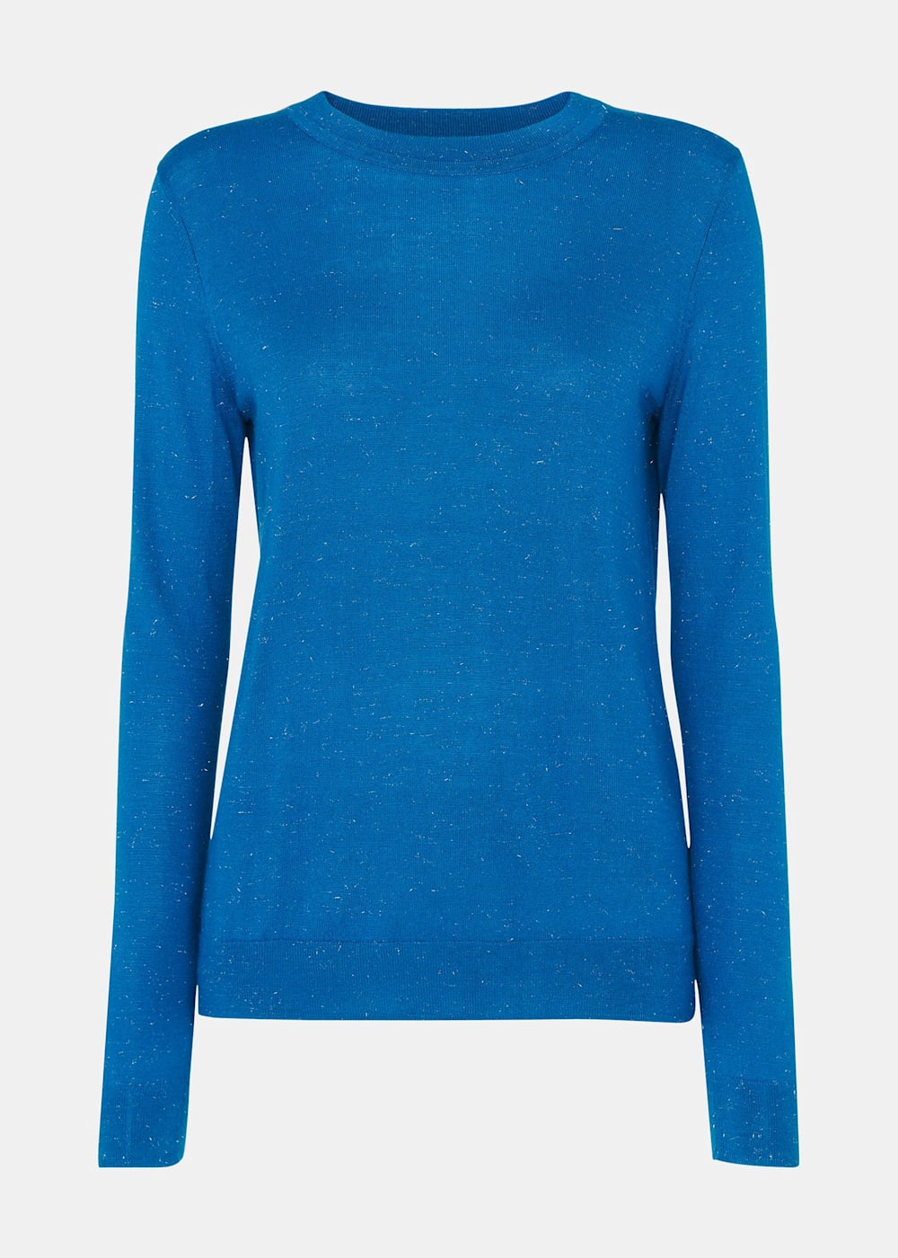 Whistles Annie Sparkle Crew Neck Sweater Blue Whistles Annie Sparkle Crew Neck Sweater Blue